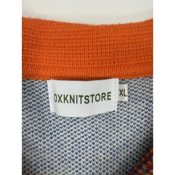 OXKNIT Store Mens Knit Polo Sweater Shirt Sz XL Retro Vintage 60s 70s Mod Style - Picture 4 of 8